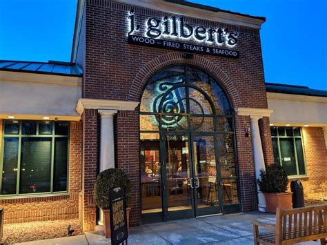 J gilbert's restaurant - J. Gilbert's is an "upscale casual" steakhouse serving prime-aged beef cooked over a mesquite wood-fired grill. Guests enjoy various cuts of steak, fresh seafood (including award-winning crab cakes) & other house made favorites like the Blue Cheese potato chips & Chocolate Velvet Cake.